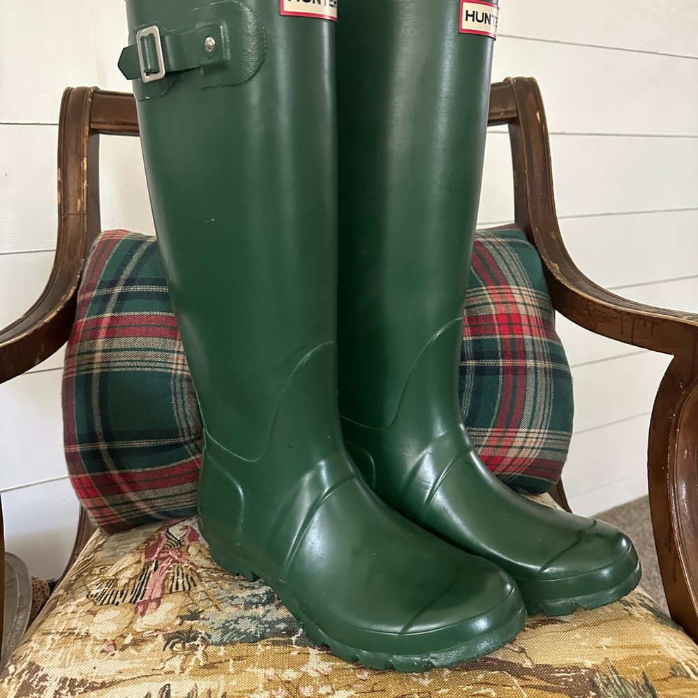 Hunter Forest Green Waterproof Boots